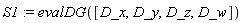 S1 := evalDG([D_x, D_y, D_z, D_w])