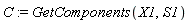 C := GetComponents(X1, S1)