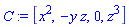 [x^2, -y*z, 0, z^3]
