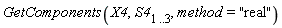 GetComponents(X4, S4[1 .. 3], method = "real")