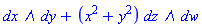 _DG([["form", M, 2], [[[1, 2], 1], [[3, 4], x^2+y^2]]])