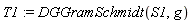 T1 := DGGramSchmidt(S1, g)