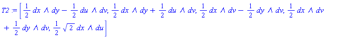 [_DG([["form", M, 2], [[[1, 2], 1/2], [[3, 4], -1/2]]]), _DG([["form", M, 2], [[[1, 2], 1/2], [[3, 4], 1/2]]]), _DG([["form", M, 2], [[[1, 4], 1/2], [[2, 4], -1/2]]]), _DG([["form", M, 2], [[[1, 4], 1/2], [[2, 4], 1/2]]]), _DG([["form", M, 2], [[[1, 3], (1/2)*2^(1/2)]]])]