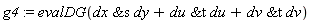 g4 := evalDG(`&s`(dx, dy)+`&t`(du, du)+`&t`(dv, dv))