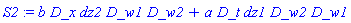 S2 := b*D_x*dz2*D_w1*D_w2+a*D_t*dz1*D_w2*D_w1