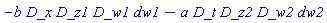 -b*D_x*D_z1*D_w1*dw1-a*D_t*D_z2*D_w2*dw2