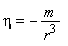 eta = -m/r^3