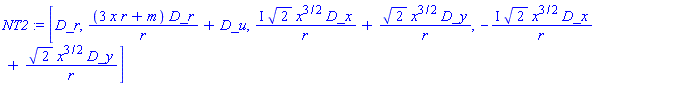 [_DG([["vector", M, []], [[[1], 1]]]), _DG([["vector", M, []], [[[1], (3*x*r+m)/r], [[2], 1]]]), _DG([["vector", M, []], [[[3], I*2^(1/2)*x^(3/2)/r], [[4], 2^(1/2)*x^(3/2)/r]]]), _DG([["vector", M, []], [[[3], -I*2^(1/2)*x^(3/2)/r], [[4], 2^(1/2)*x^(3/2)/r]]])]