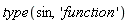 type(sin, 'function')