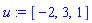 u := [-2, 3, 1]