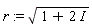 r := sqrt(1+2*I)
