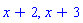 x+2, x+3