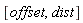 [offset, dist]