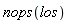 nops(los)