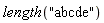 length("abcde")
