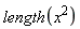 length(x^2)