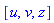 [u, v, z]