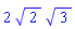 2*2^(1/2)*3^(1/2)