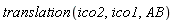 translation(ico2, ico1, AB)