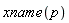 xname(p)