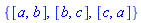 {[a, b], [b, c], [c, a]}