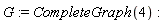 G := CompleteGraph(4)