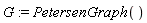 G := PetersenGraph()