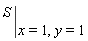 eval(S, [x = 1, y = 1])