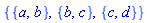 {{a, b}, {b, c}, {c, d}}