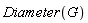 Diameter(G)