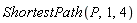 ShortestPath(P, 1, 4)