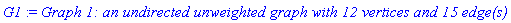 G1 := `Graph 1: an undirected unweighted graph with 12 vertices and 15 edge(s)`