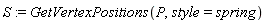 S := GetVertexPositions(P, style = spring)