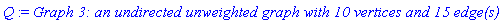 Q := `Graph 3: an undirected unweighted graph with 10 vertices and 15 edge(s)`