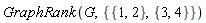 GraphRank(G, {{1, 2}, {3, 4}})
