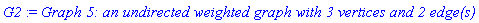 G2 := `Graph 5: an undirected weighted graph with 3 vertices and 2 edge(s)`