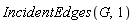 IncidentEdges(G, 1)