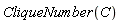 CliqueNumber(C)