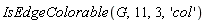 IsEdgeColorable(G, 11, 3, 'col')