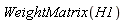 WeightMatrix(H1)