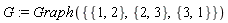 G := Graph({{1, 2}, {1, 3}, {2, 3}})