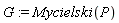 G := Mycielski(P)