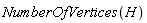 NumberOfVertices(H)