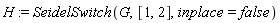 H := SeidelSwitch(G, [1, 2], inplace = false)