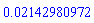 0.2142980972e-1