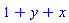 1+y+x