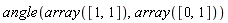 angle(array([1, 1]), array([0, 1]))