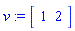 v := vector([1, 2])