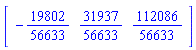 vector([-19802/56633, 31937/56633, 112086/56633])