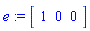 e := vector([1, 0, 0])